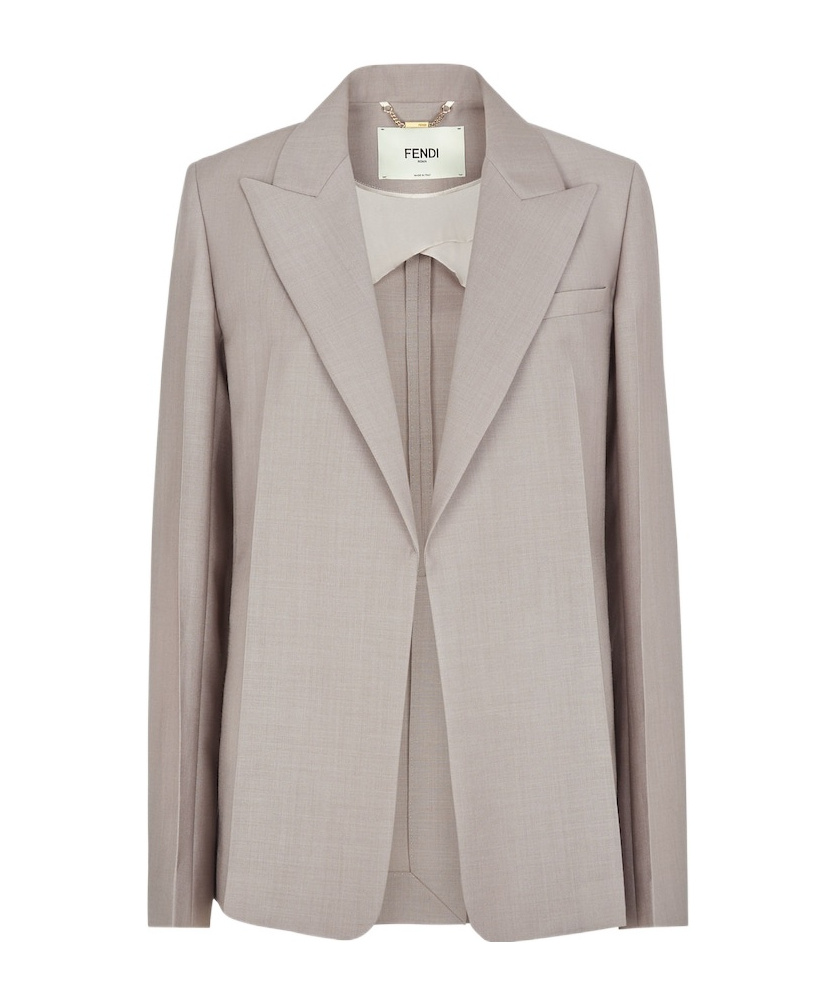 Fendi Deconstructed Tailored Jacket In Gray
