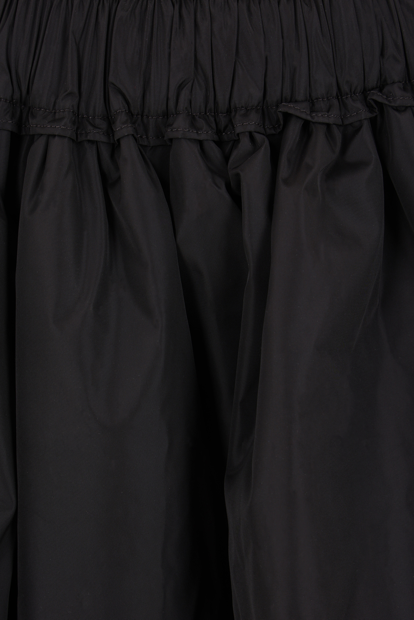 Simone Rocha Black Ruched Midi Skirt In Black