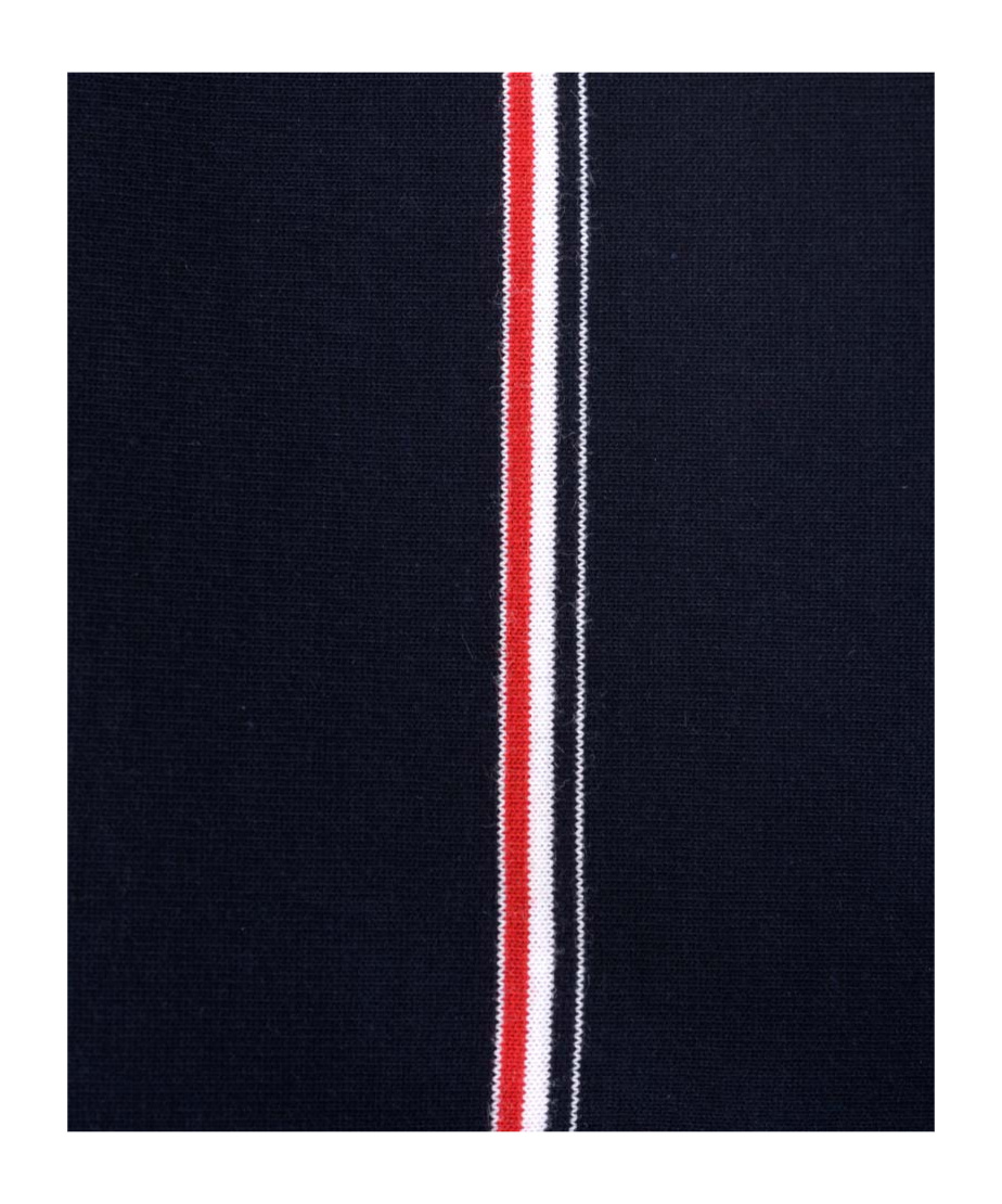 Thom Browne Signature Stripe Crewneck T-shirt In Black