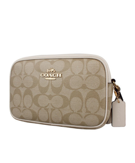Coach Mini Jamie Logo Shoulder Bag In Nude