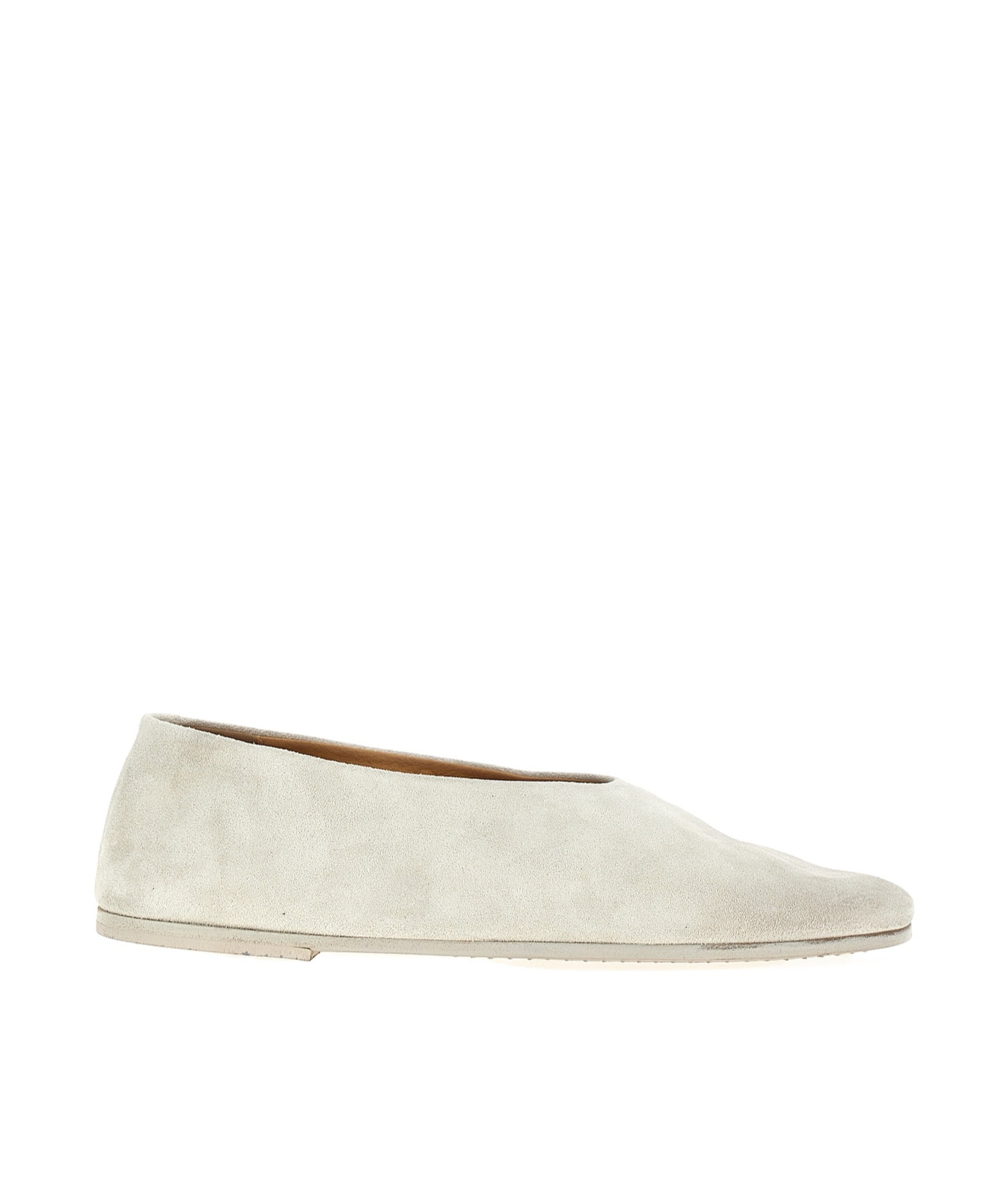 Marsèll Flat Sole Ballet Flats With Round Toe In White