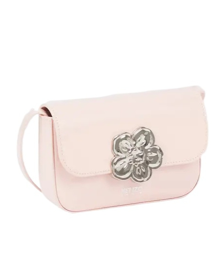 Kenzo Boke Leather Crossbody Bag In Pink