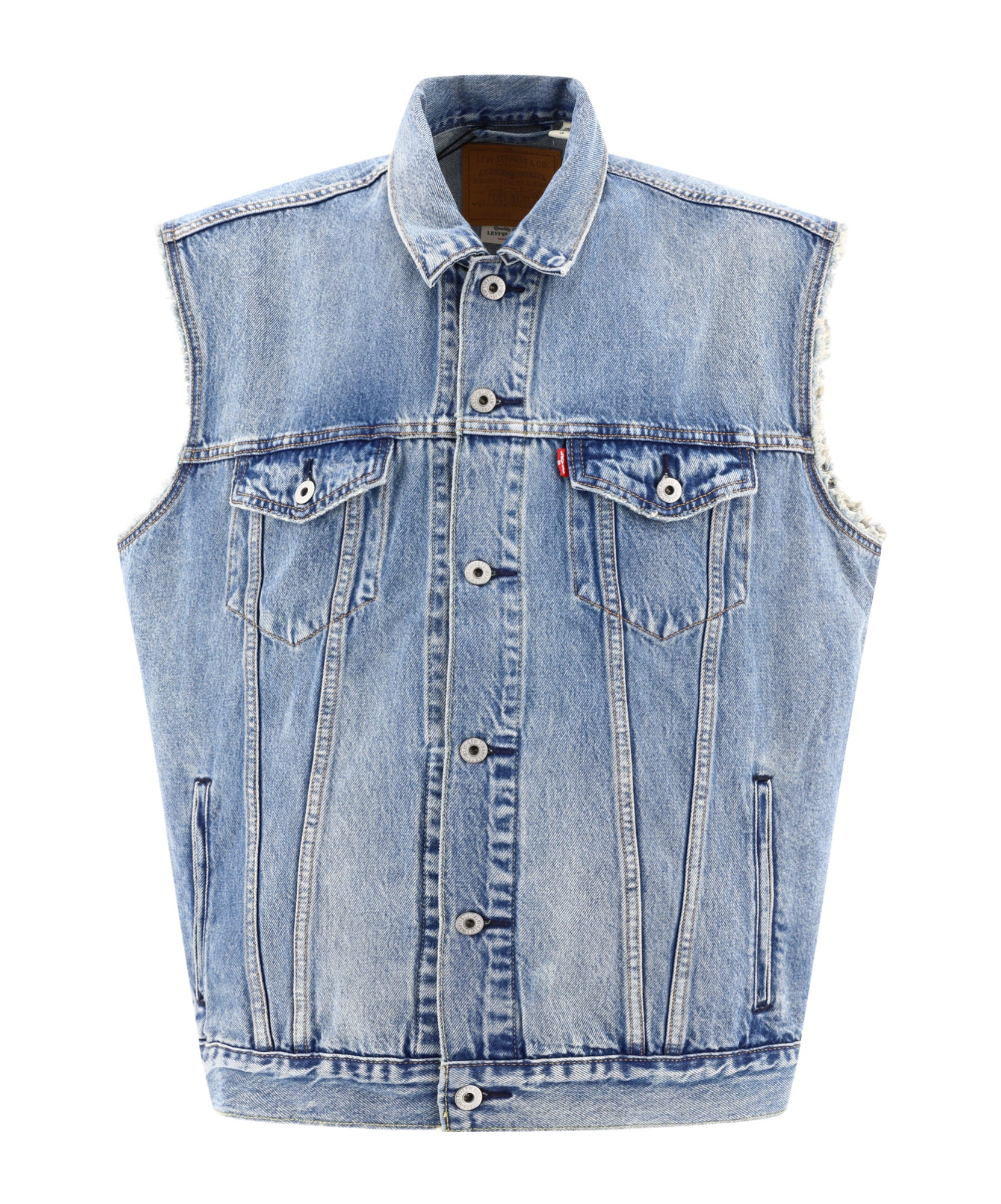 Levi's Hybrid Hoodie Trucker Jacket In Blue