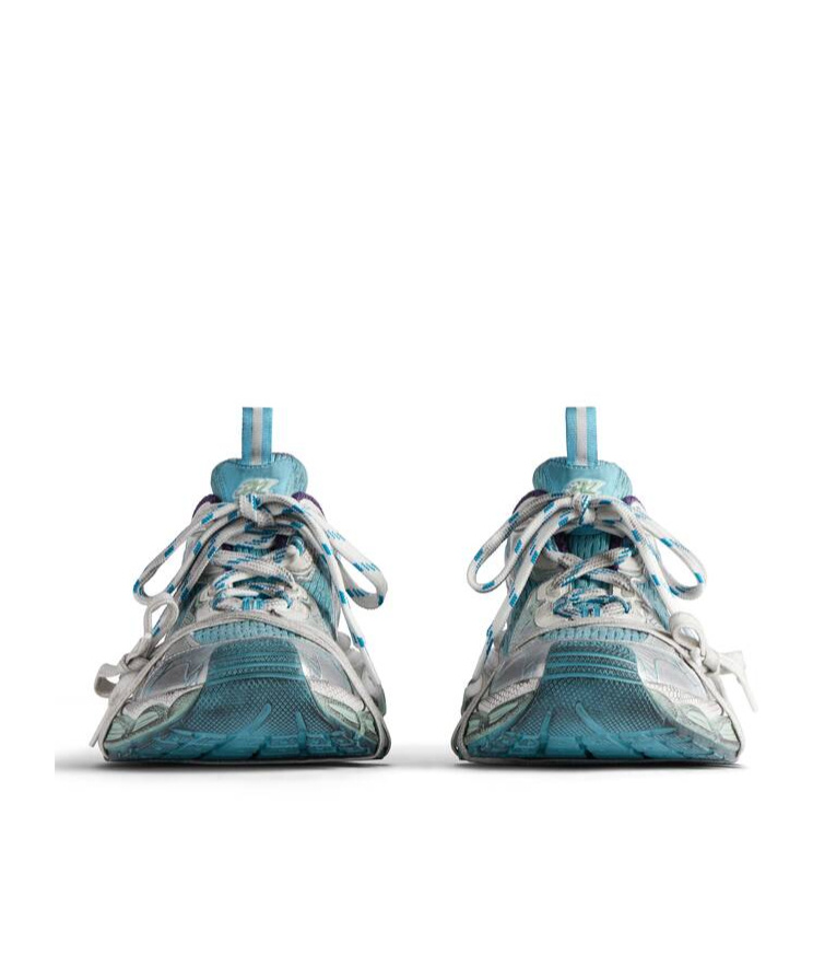 BALENCIAGA WOMEN'S 3XL SNEAKER IN LIGHT BLUE/WHITE/PURPLE