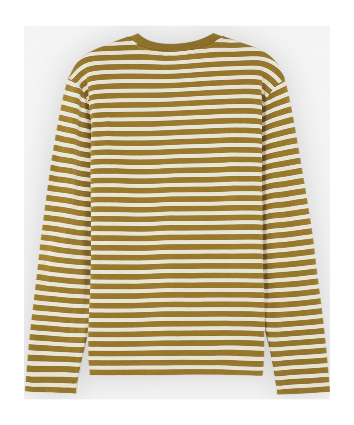 Maison Kitsuné Khaki Bold Fox Head Long Sleeve T-shirt In Brown