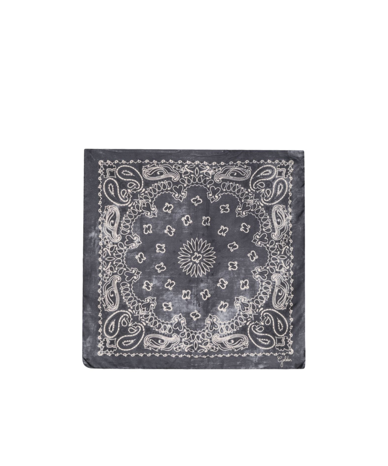 Golden Goose Paisley Print Silk Scarf In Gray