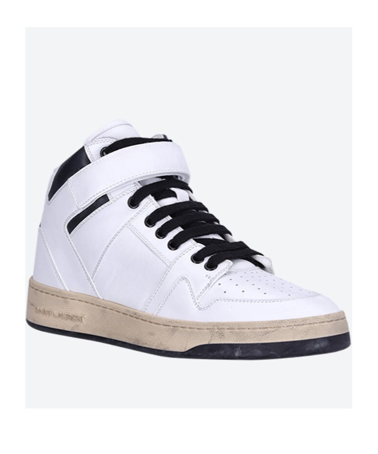 Saint Laurent Lax High-tops Sneakers In White