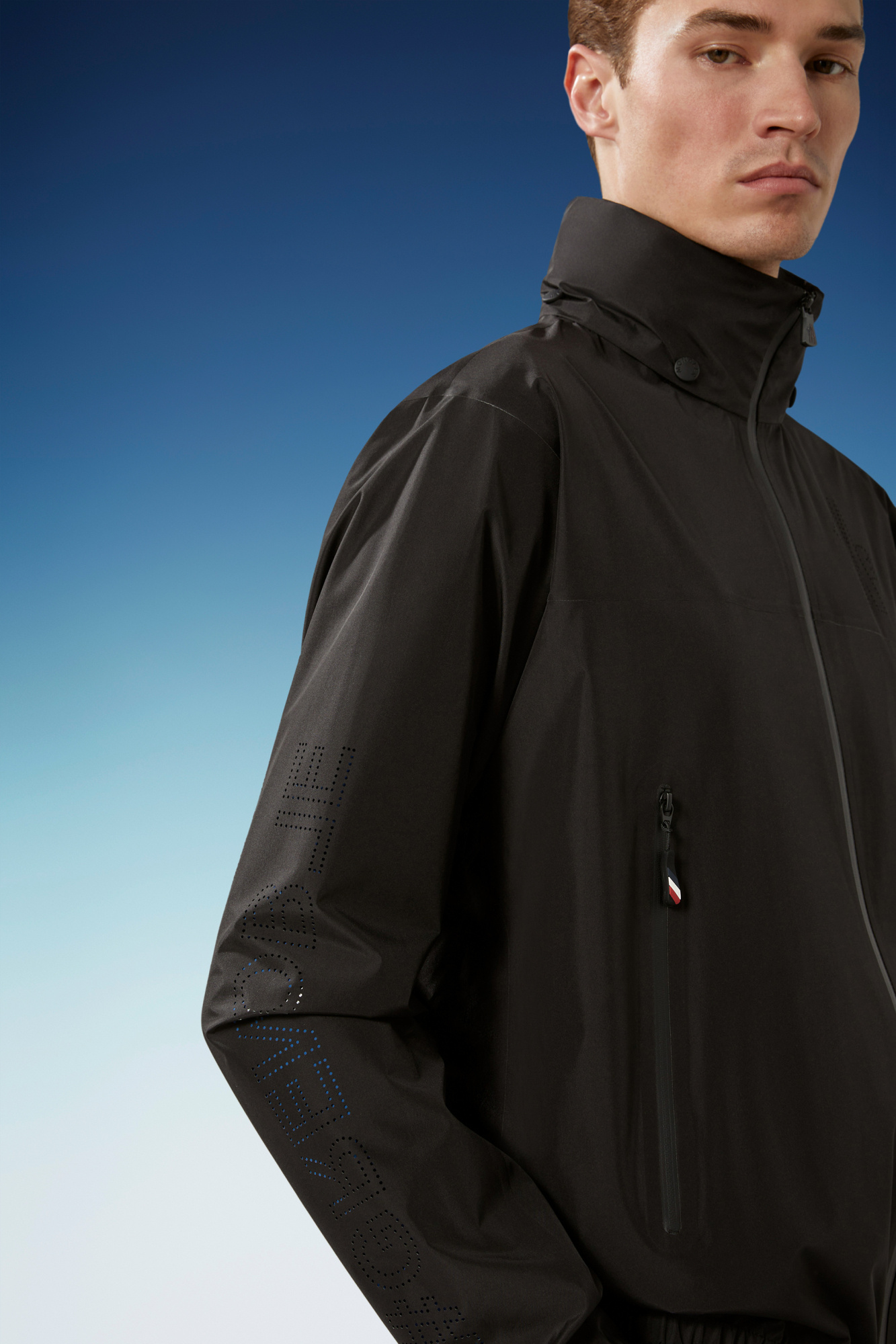 Moncler Coupe-vent Vanoise En Jacquard Monogramme In Black