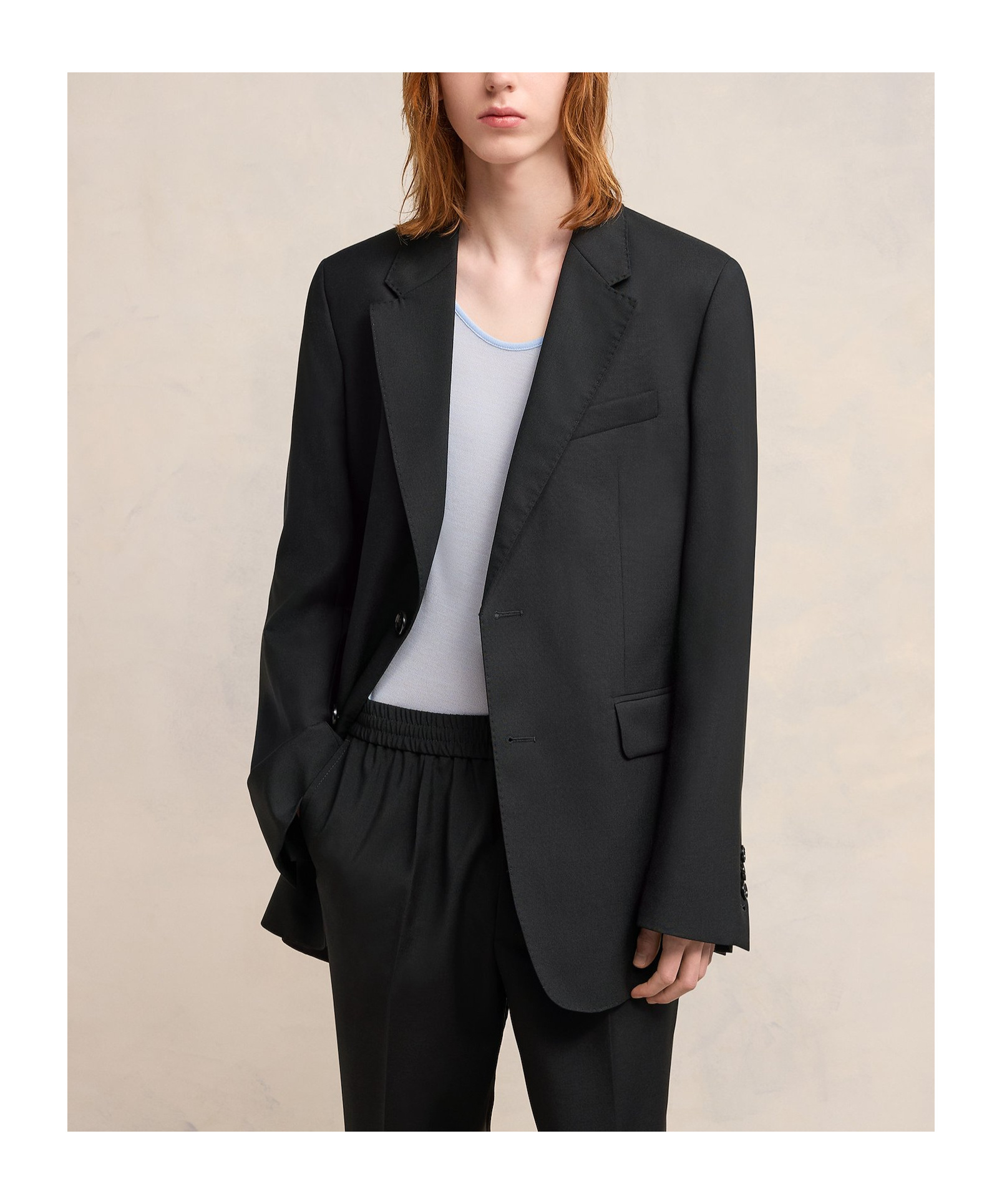 Shop Ami Alexandre Mattiussi Ami Paris Single-breasted Tailored Blazer In Black