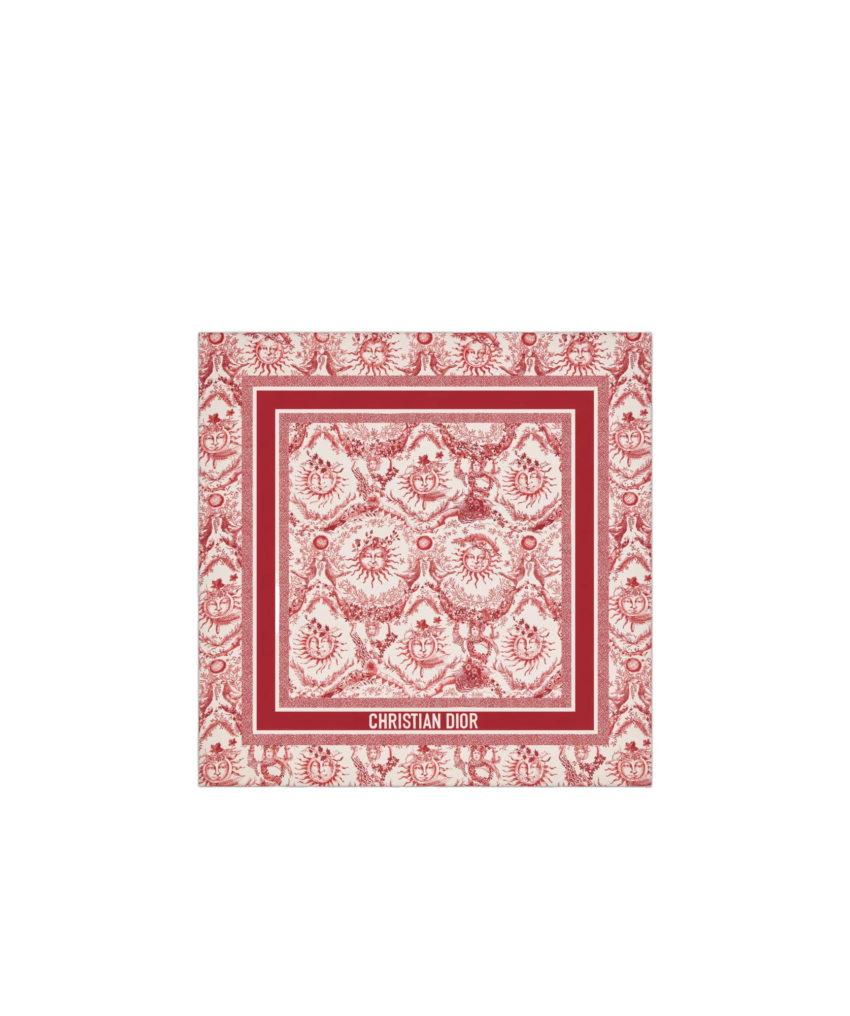 Dior Square 90 Toile De Jouy Soleil Scarf In Pink