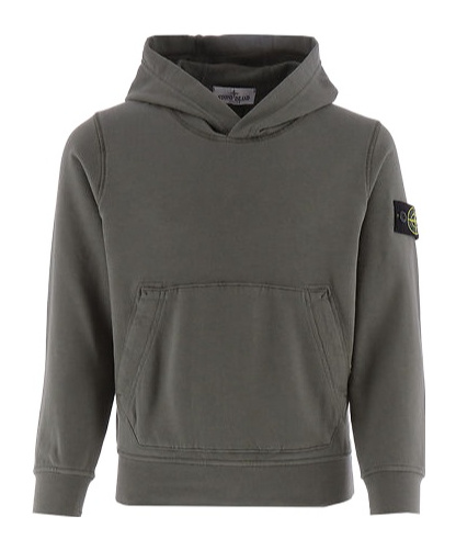 Stone Island Compass-badge Cotton Hoodie In Green