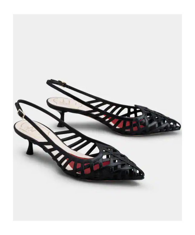 Roger Vivier Weave High Heels With Bare Heels In Black