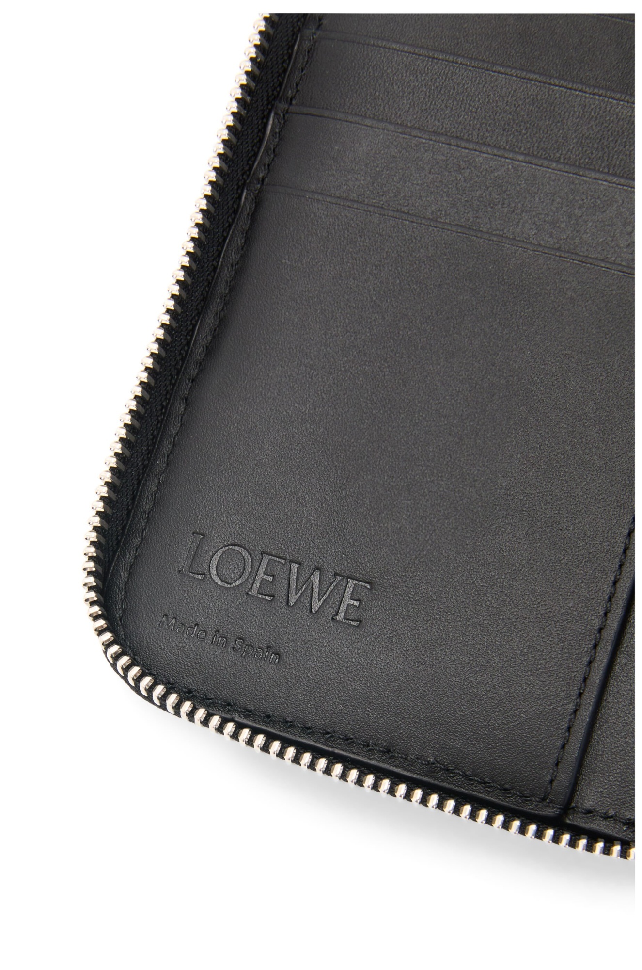 Loewe Puzzle Spliced Design Wallet In Black