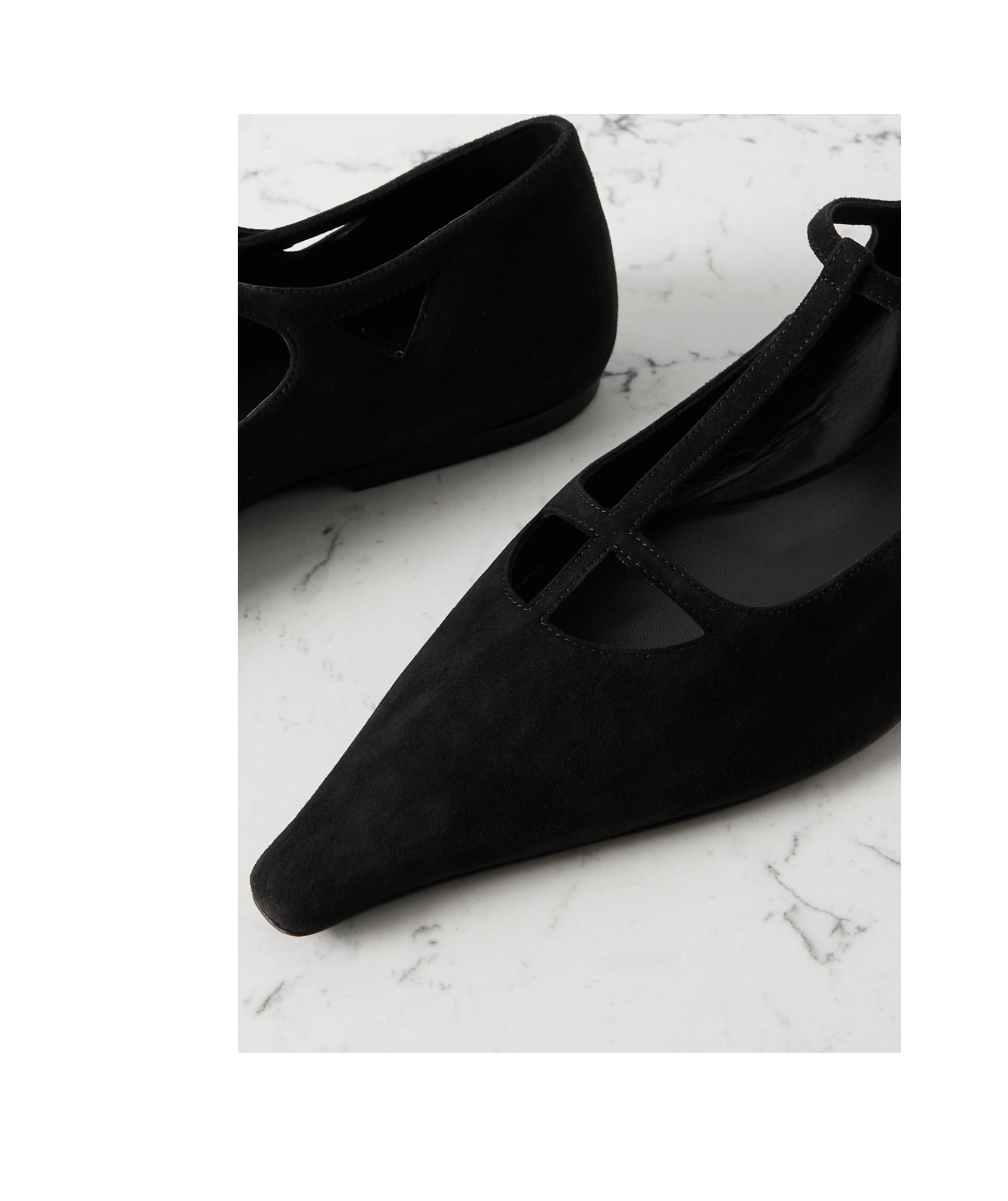 The Row Cyd Pointed Flats In Black