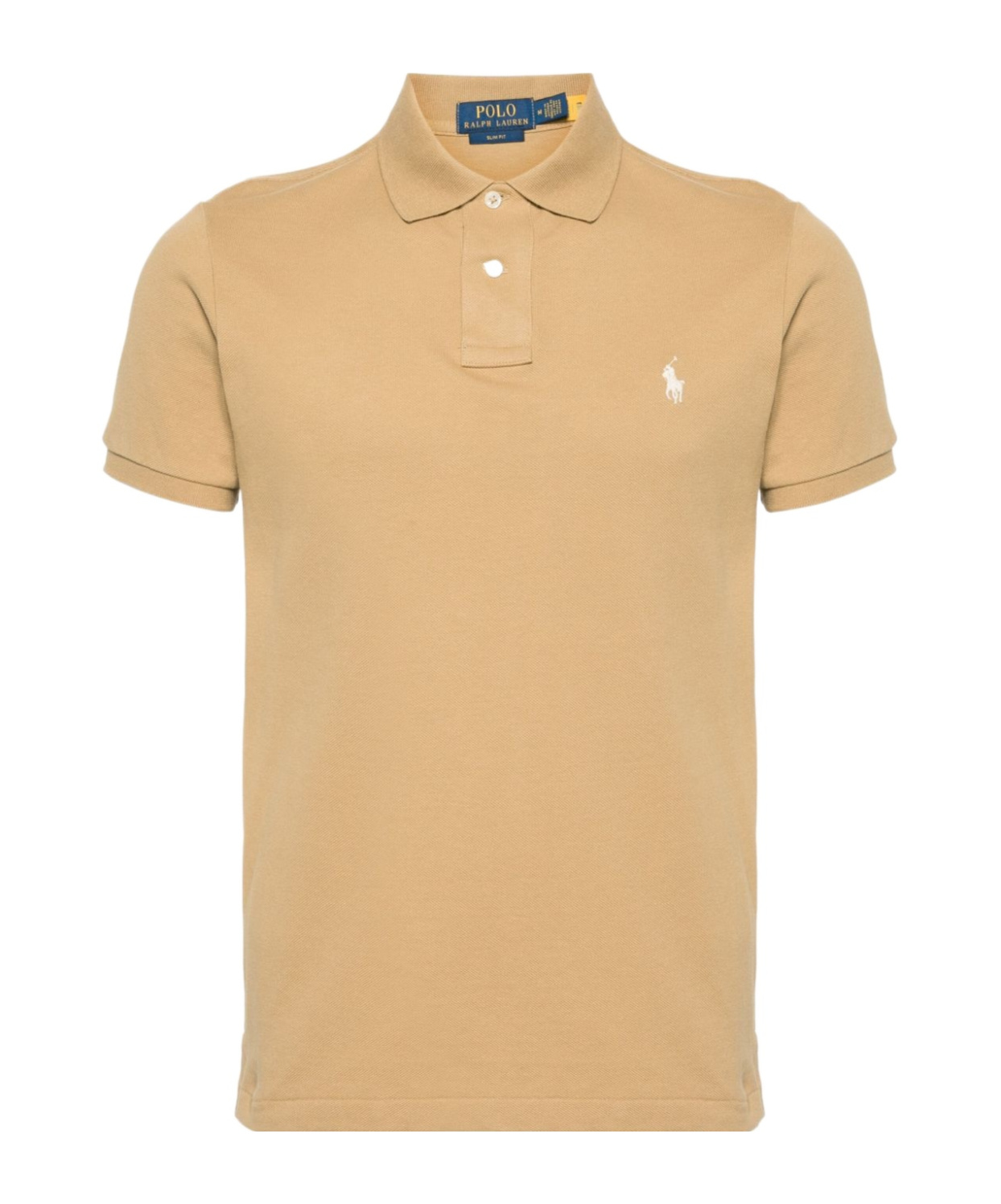 Polo Ralph Lauren Short Sleeve Polo With Contrast Logo In Nude