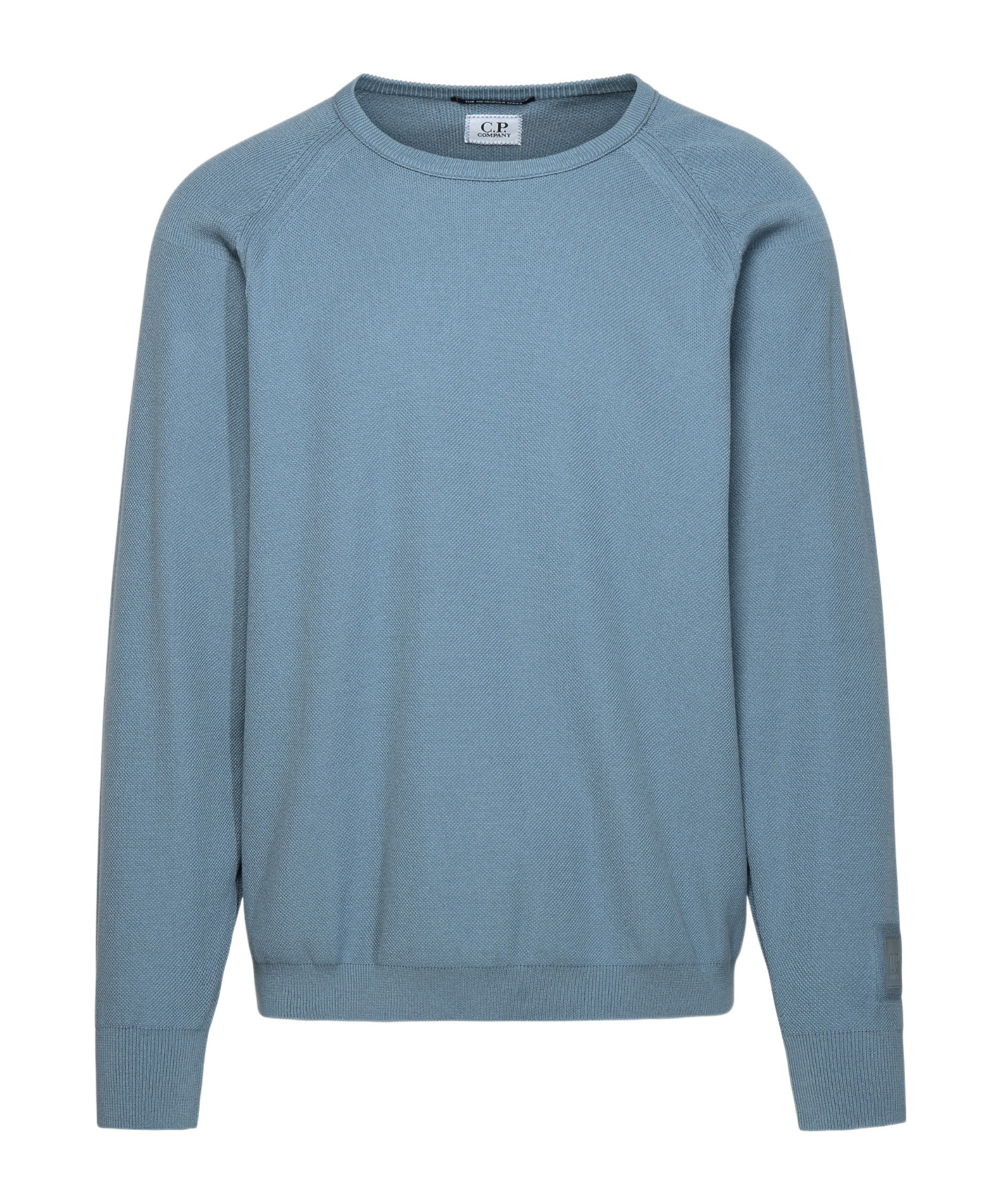 C.p. Company Round Collar Long Sleeve Sweater In Blue