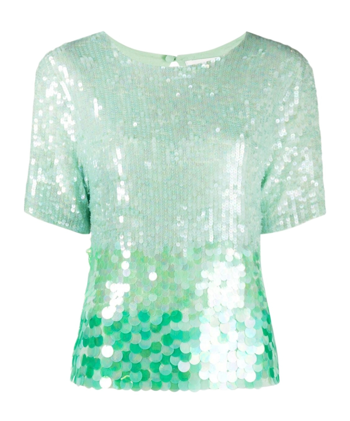 P.a.r.o.s.h Iridescent Sequin T-shirt In Green
