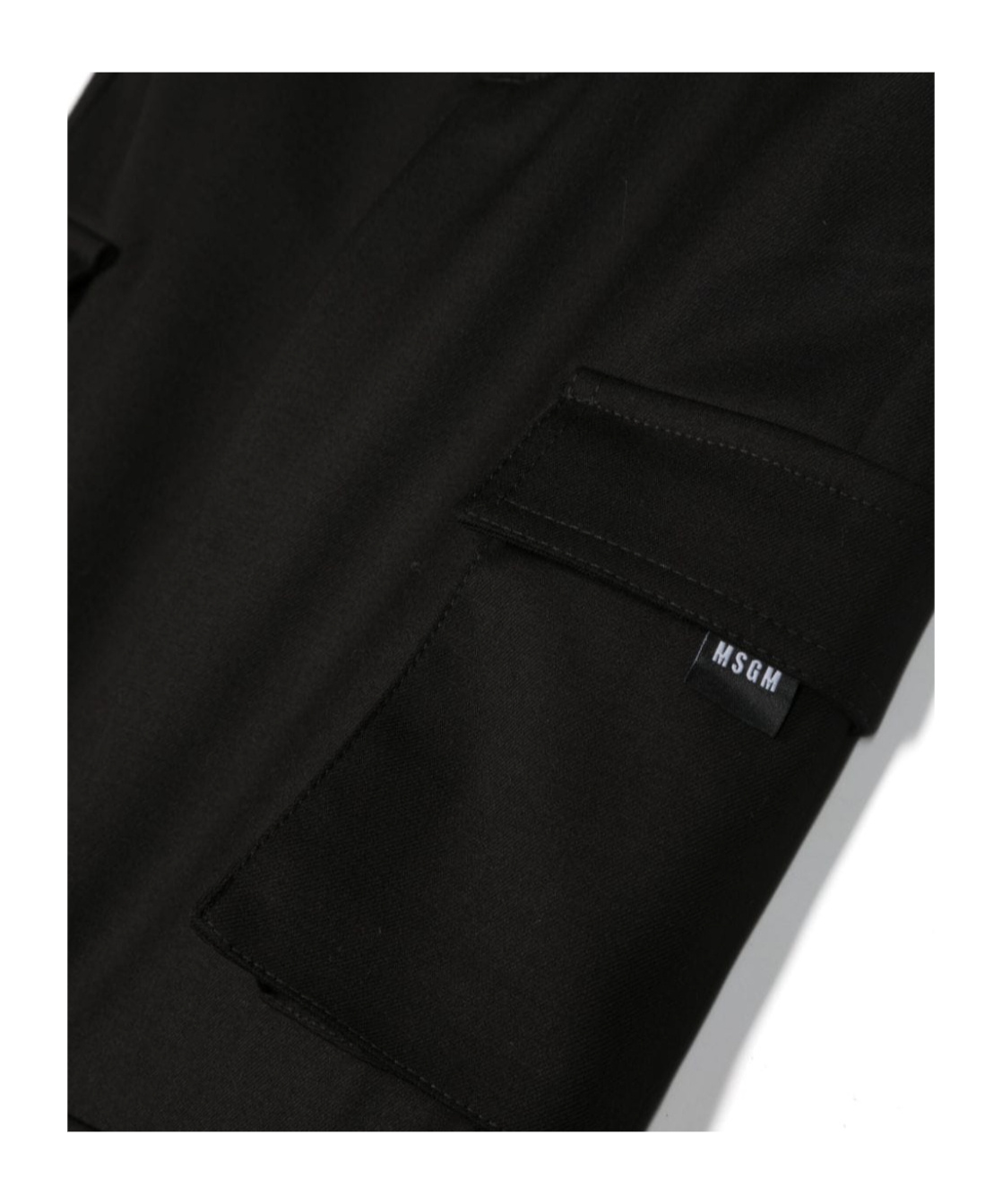 Msgm Multi-pocket Straight-leg Trousers In Black