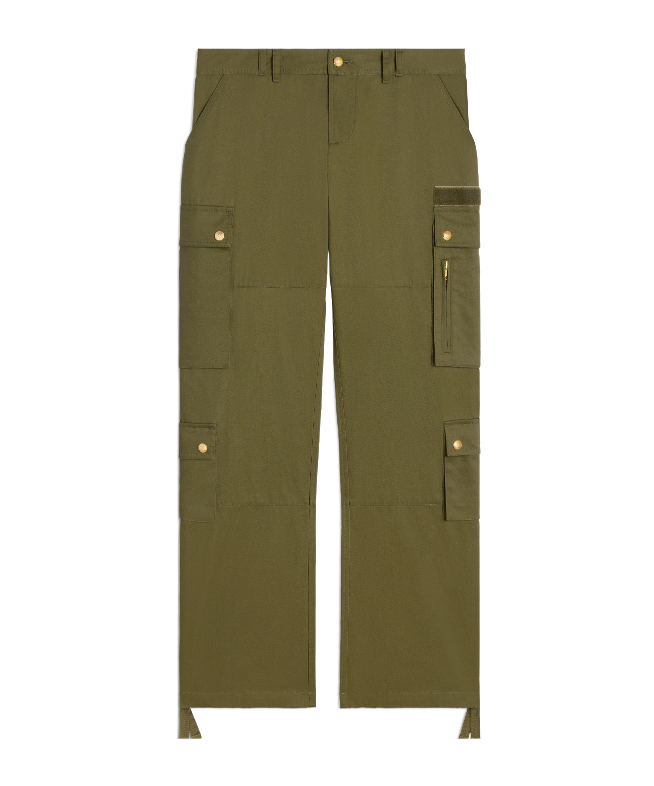 Celine Low-waisted Overalls And Casual Pants In Green