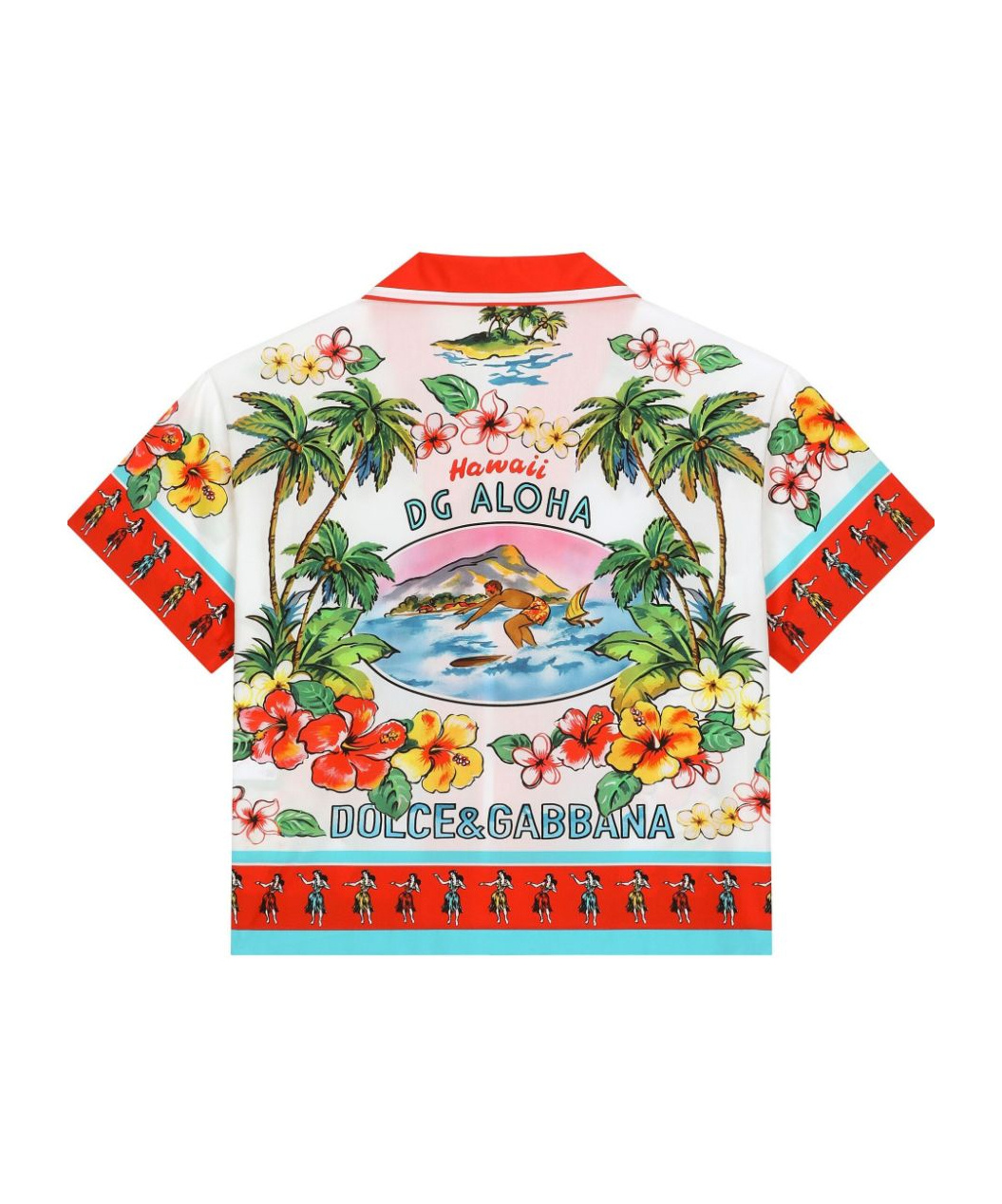 Dolce & Gabbana Gtaphic-print Cotton Shirt In Multicolor