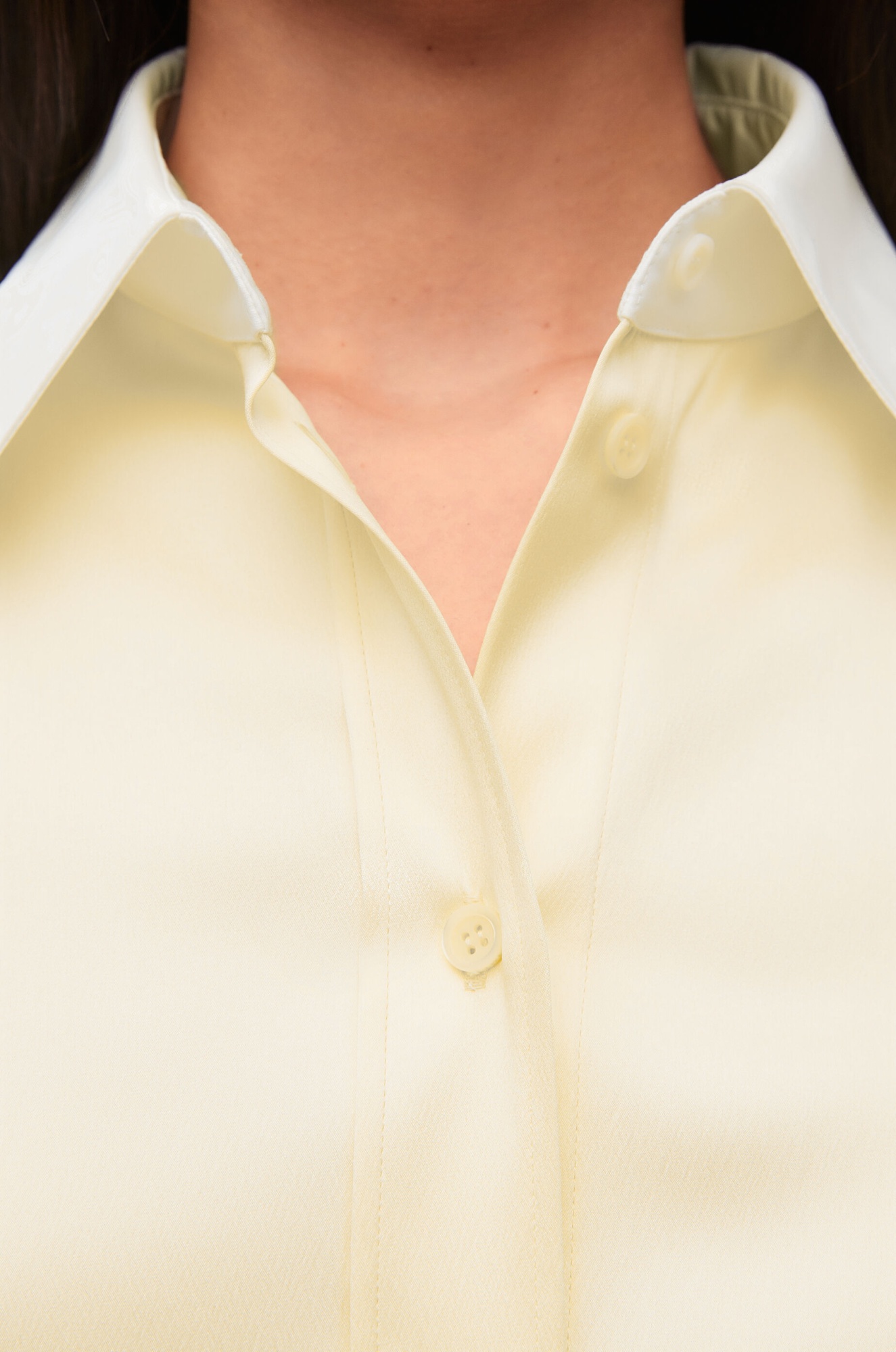 Loewe Long-sleeved Satin Shirt In Nude