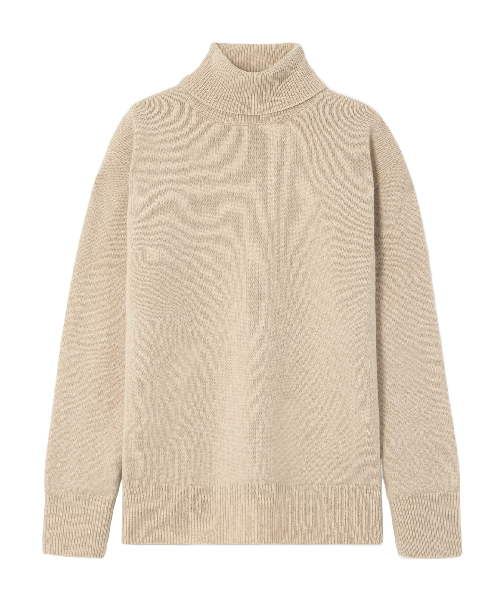 The Row Stepny Wool Cashmere Blended Turtleneck Sweater In Nude
