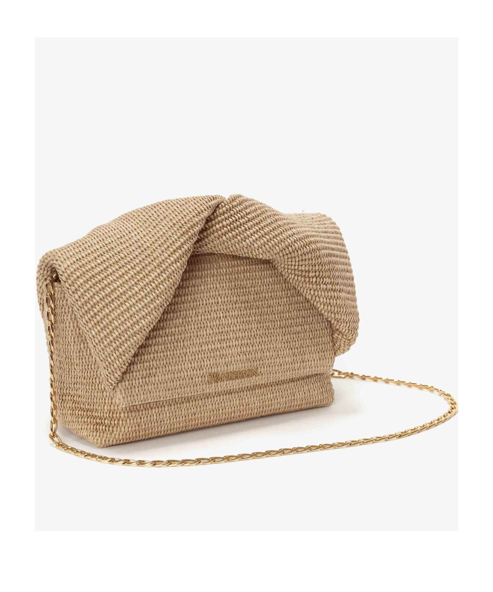 Jw Anderson Large Twister Raffia Shoulder Bag