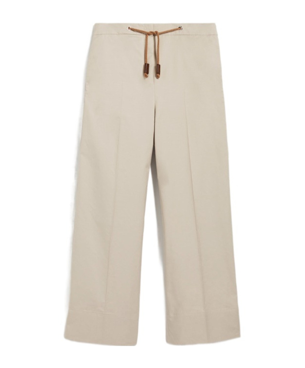Max Mara Waist Drawstring Casual Pants In Nude
