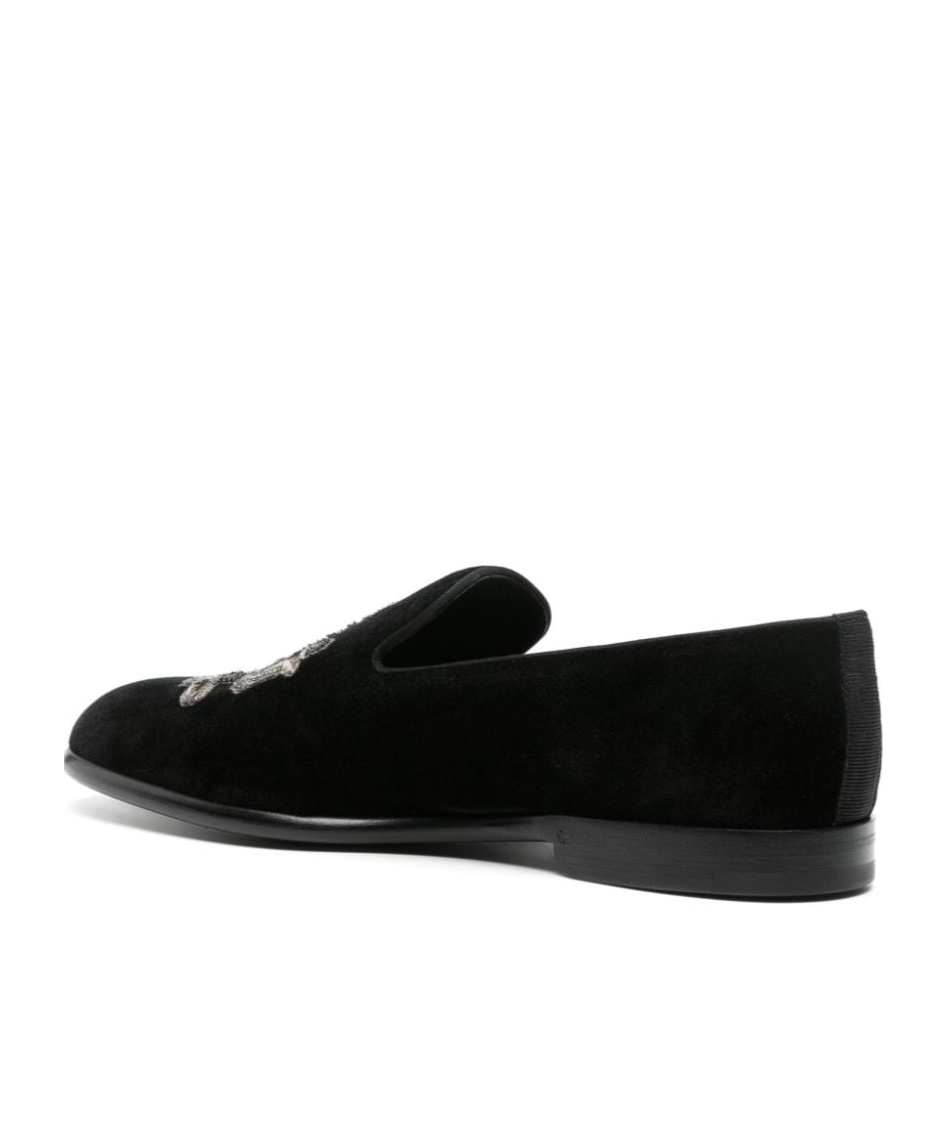 Dolce & Gabbana Velvet Loafer In Black