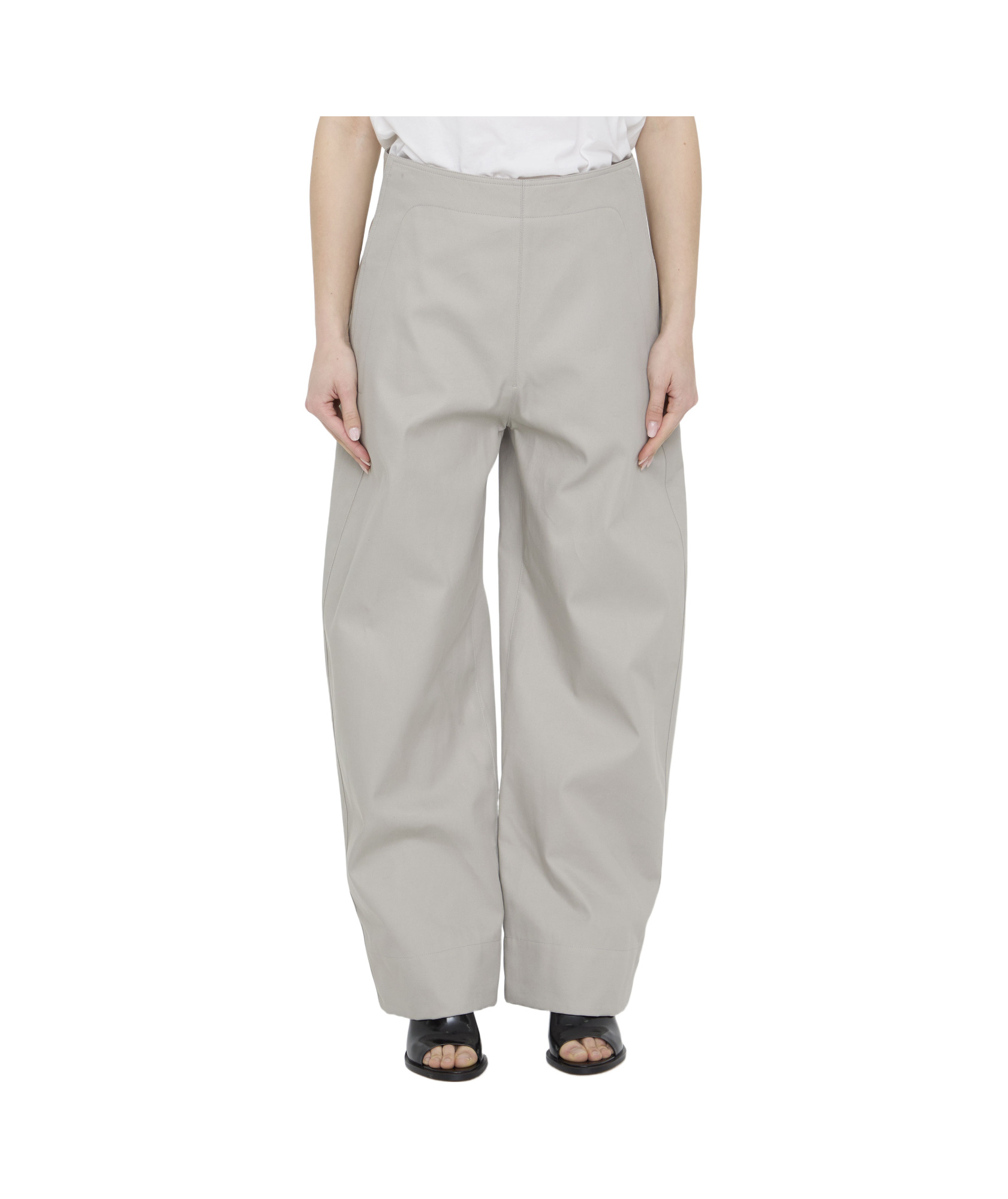 BOTTEGA VENETA SAILOR MID-RISE WIDE-LEG TROUSERS