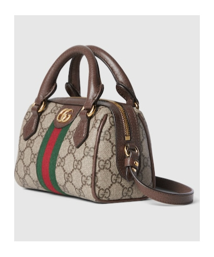 Gucci Ophidia Mini Gg Canvas Crossbody Bag In Nude