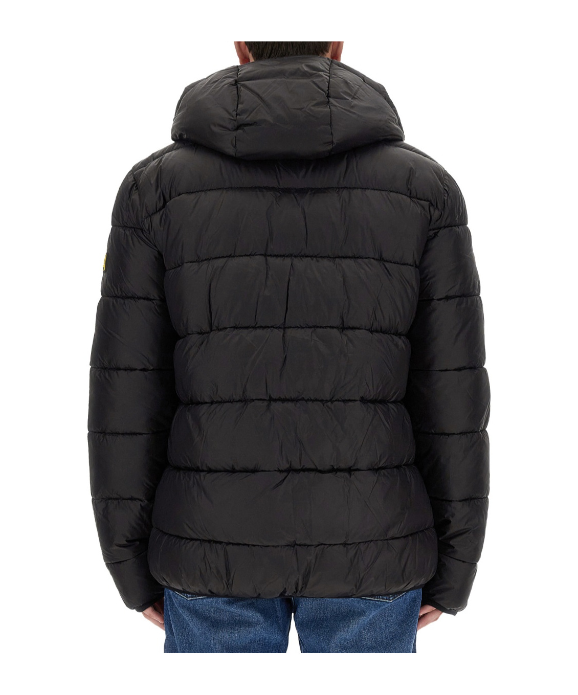Shop Barbour Bobber Quilted Hooded Jacket In Black