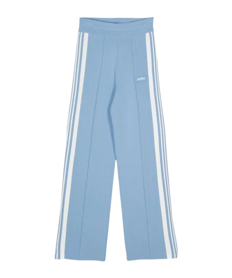 Autry Stripped Knitted Track Pants In Blue