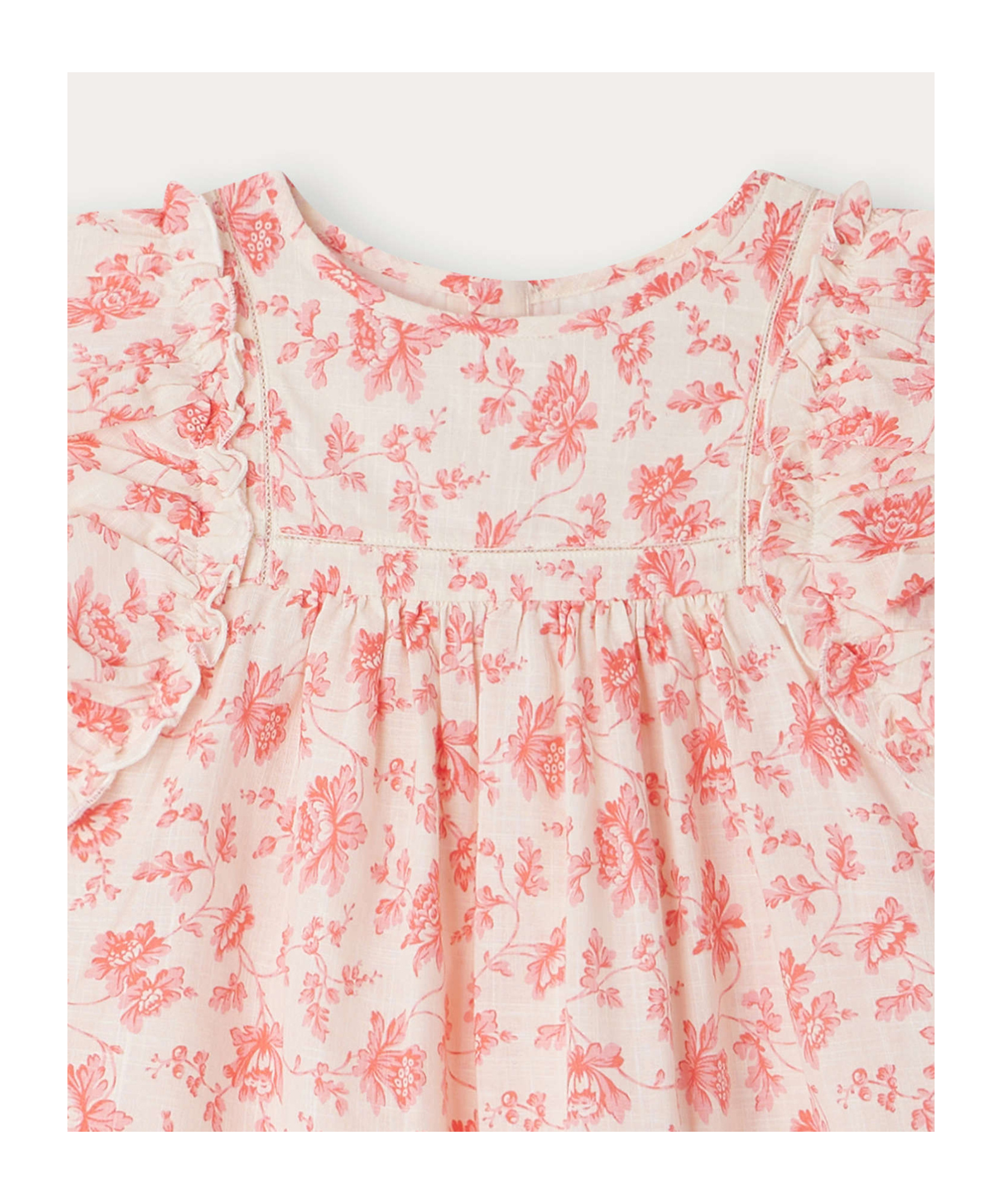 Bonpoint Celene Floral-print Cotton Blouse In Pink