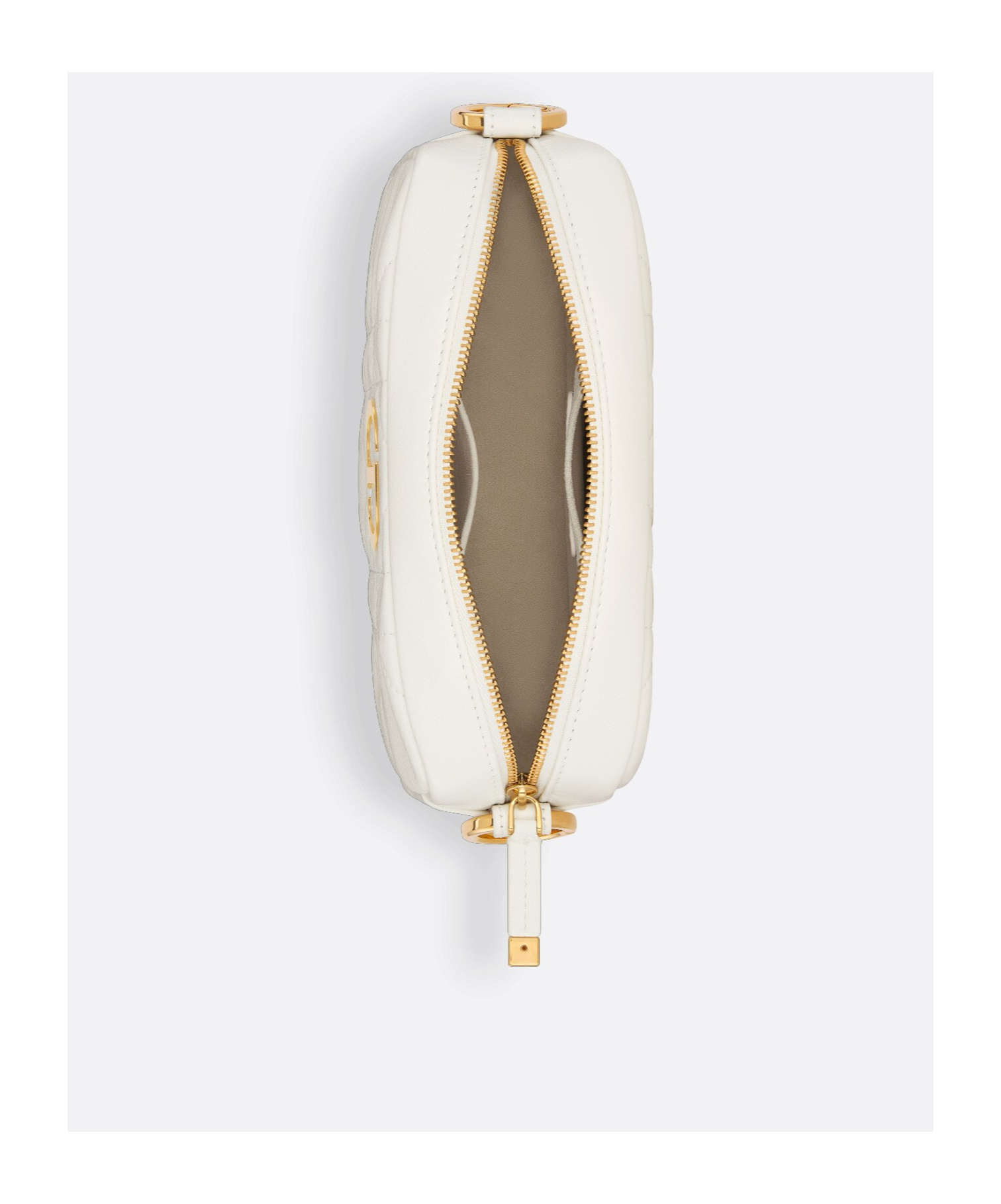 Dior Small  Caro Handle Camera Shoulder Bag In White