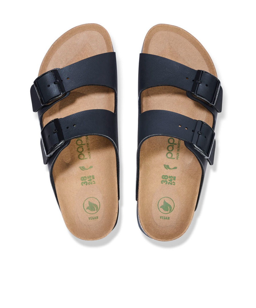 Birkenstock Arizona 25 Mm Platform Slides In Black