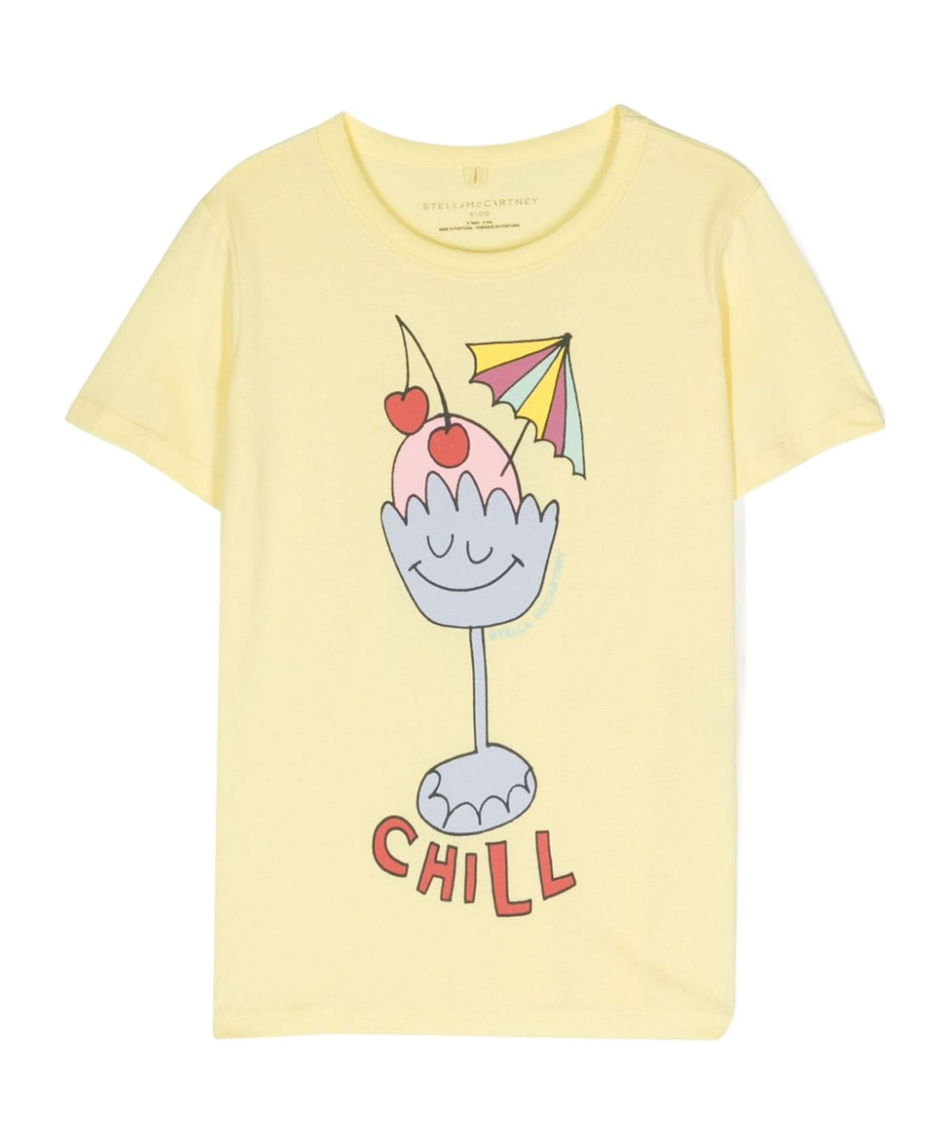 Stella Mccartney Kids Illustration-printed Crewneck T-shirt In Nude
