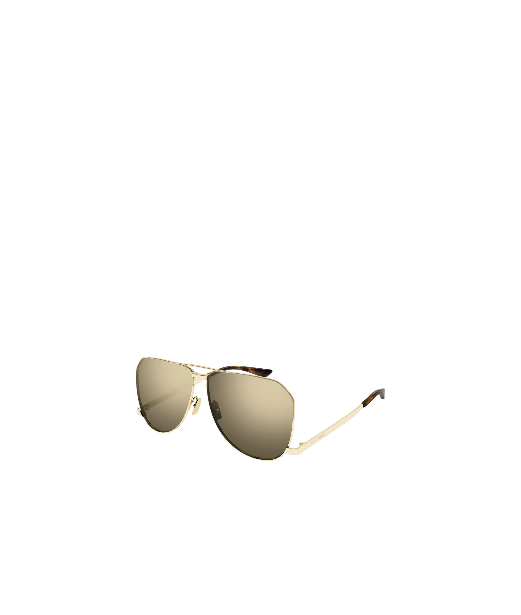 Saint Laurent Pilot-frame Sunglasses In Nude