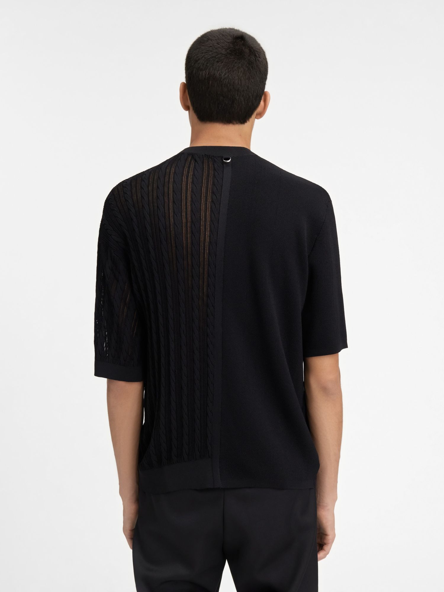 Jacquemus Le Haut Juego Knitted T-shirt In Black