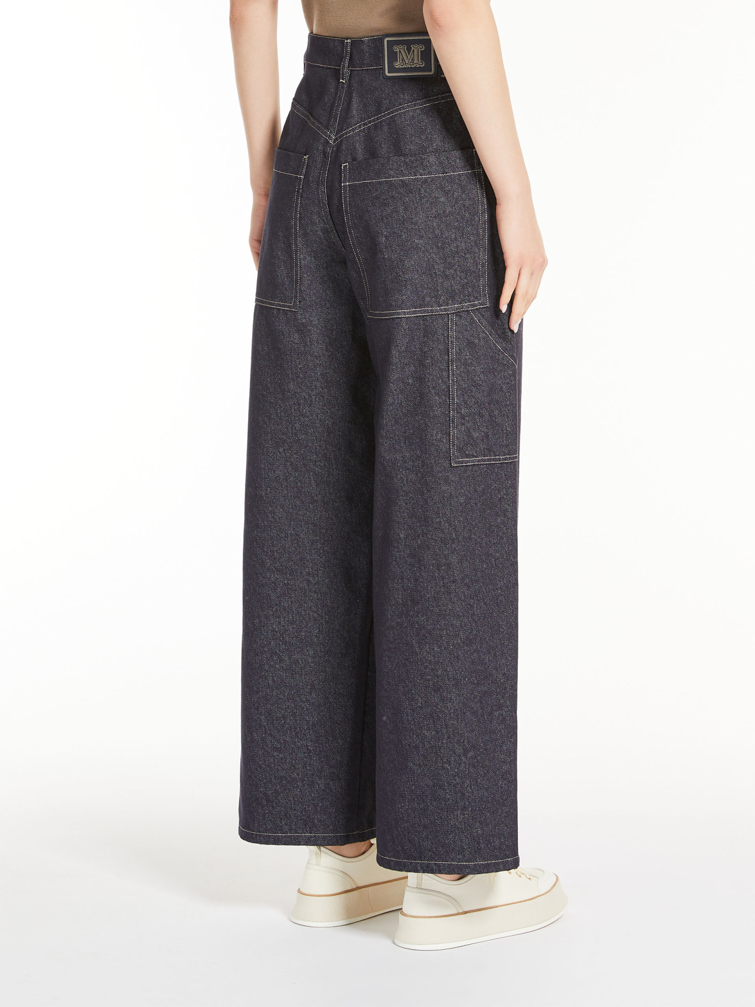 Max Mara High Waist Denim Trousers In Blue