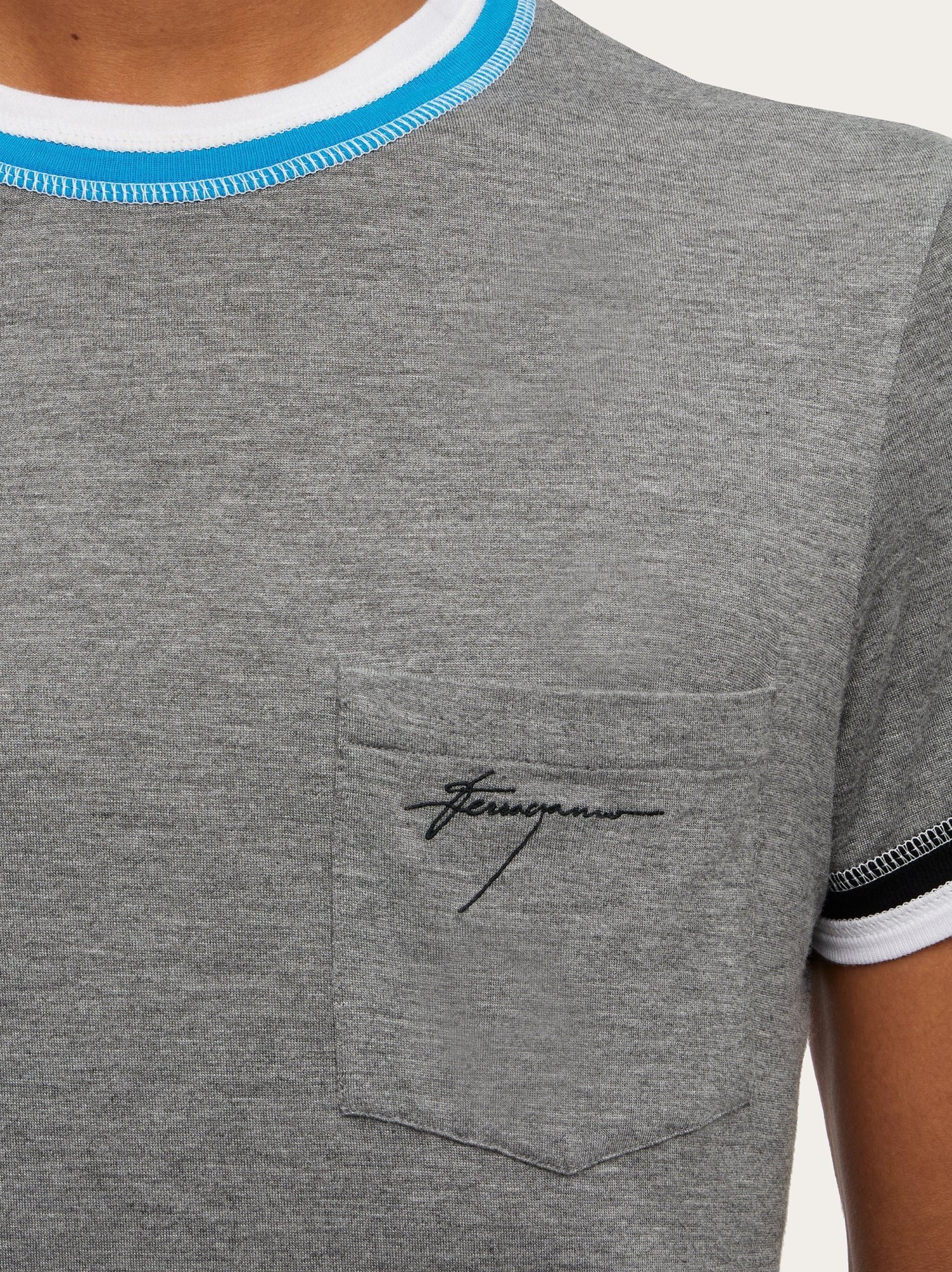Ferragamo Short-sleeved T-shirt In Gray