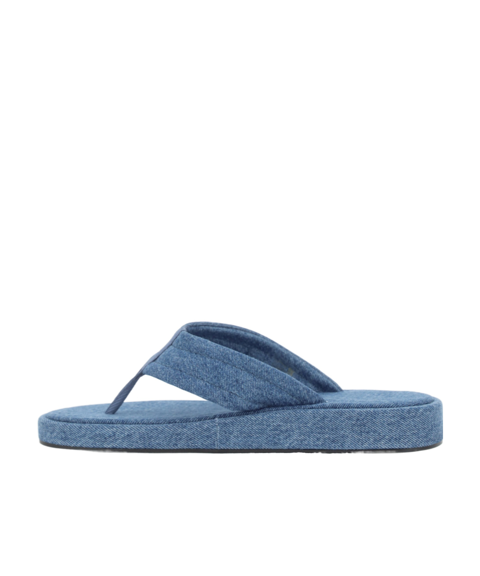 Coperni Blue Denim Branded Flip Flops In Blue