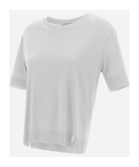 Herno T-shirt In Glam Knit Effect In White