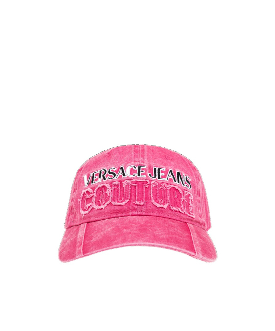 VERSACE JEANS LOGO-EMBROIDERED DENIM CAP