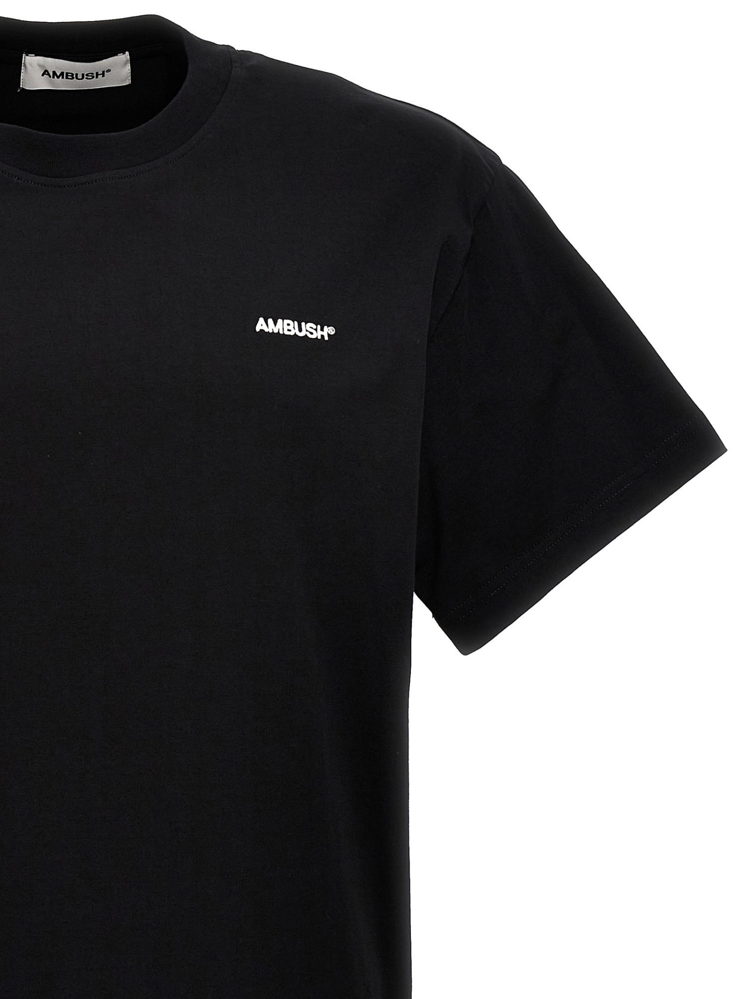Ambush Tap Shoe Blanc Cotton T-shirt (pack Of Three) In Black