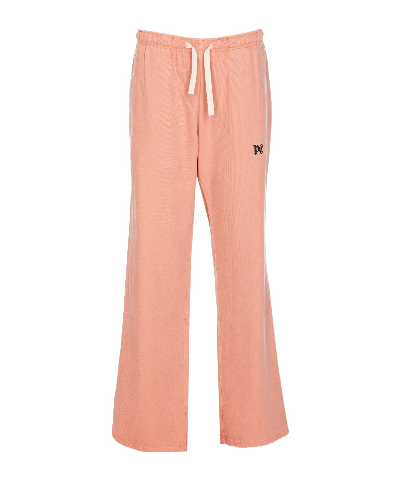 Palm Angels Monogram Embroidered Drawstring Pants In Pink