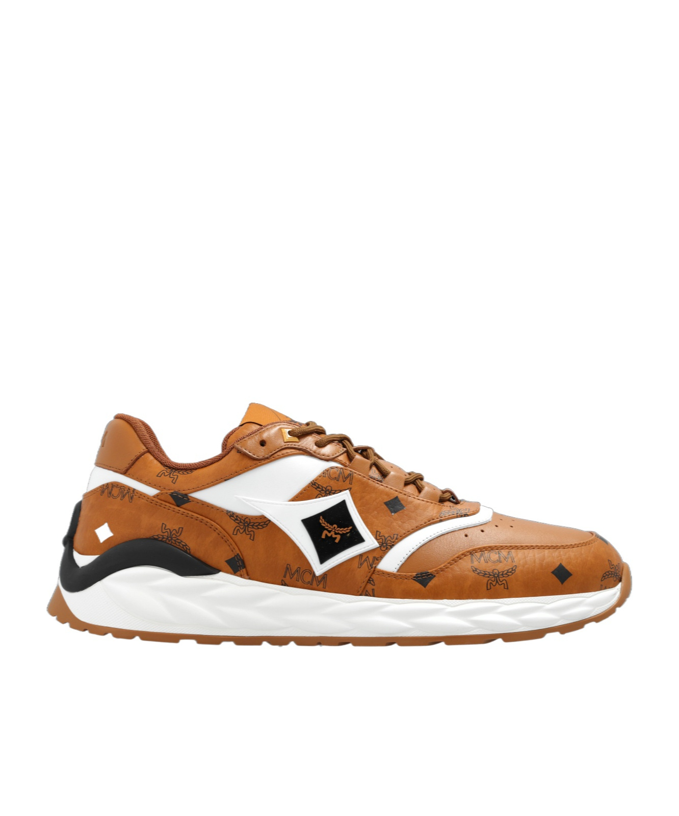 Mcm Skywander Lo Sneakers In Visetos In Brown