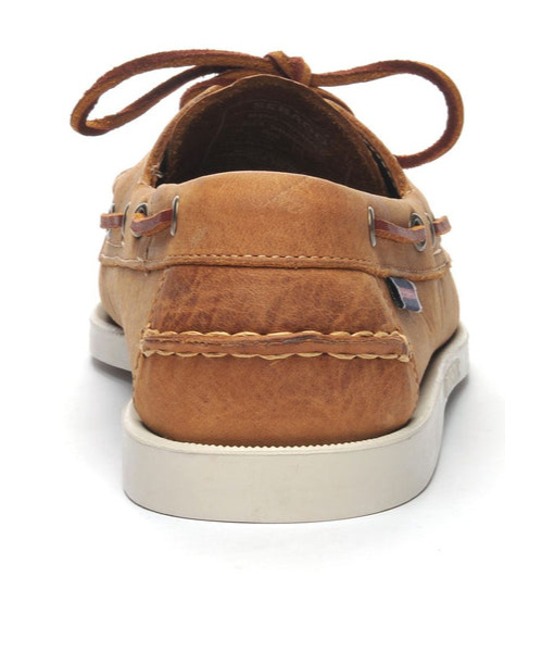 Sebago Dockside Portland Suede Boat Shoes Cognac Brown In Brown