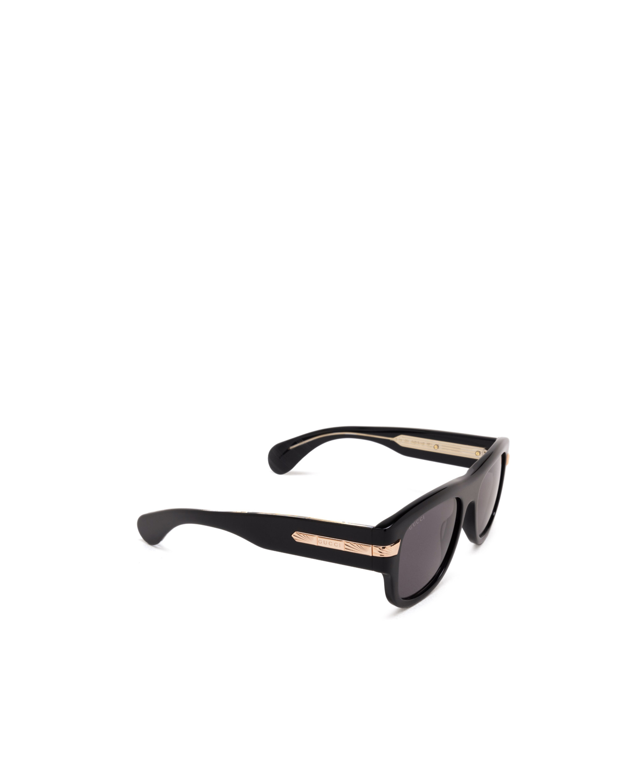 Gucci Logo-engraved Square-frame Glasses In Black