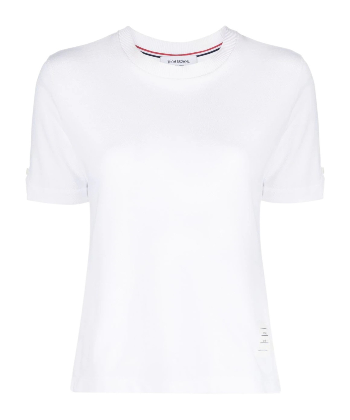 Thom Browne Sequin-embellished Cotton T-shirt In White